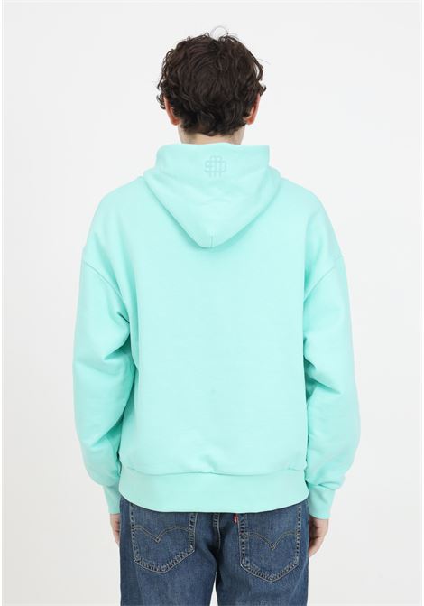 Green sweatshirt for men and women with logo sewn on the front GARMENT WORKSHOP | S4GMUAHS013GW029